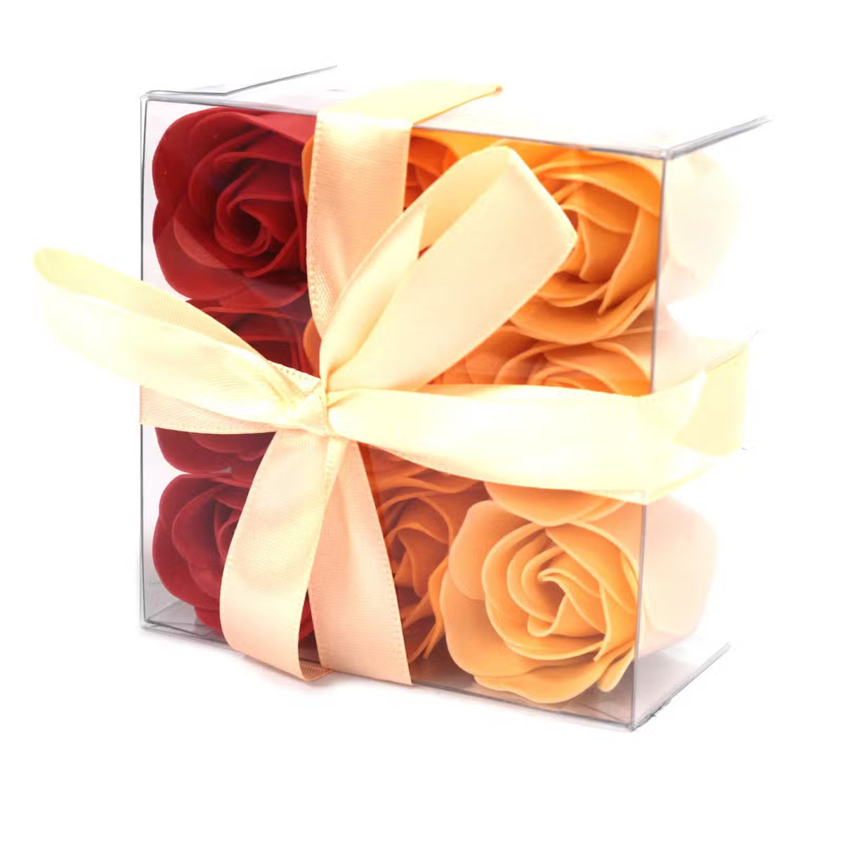 Set de 9 Flores de Jabón con Fragancia a Rosas y Melocotón
