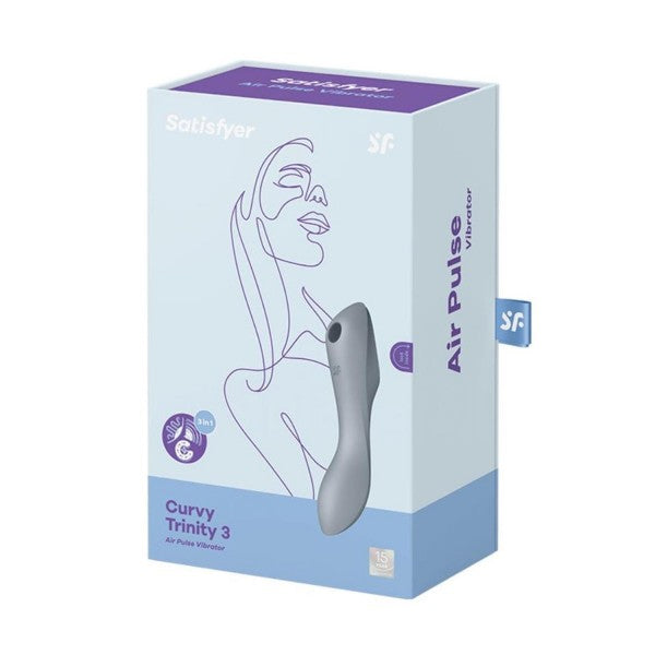 Satisfyer curvy trinity 3 vibrador de aire gris-azul 1un