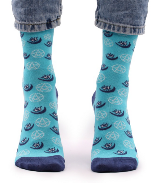 Calcetines Largos Hop Hare Pentagrama y Ojo Con Lata (41-46)