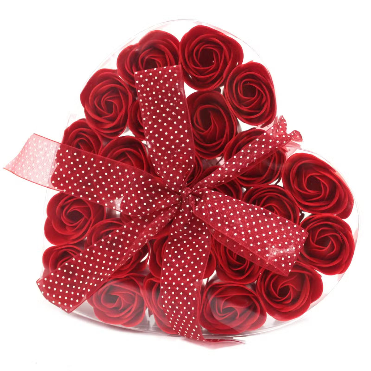Set de 24 Flores de Jabón de Rosas Rojas