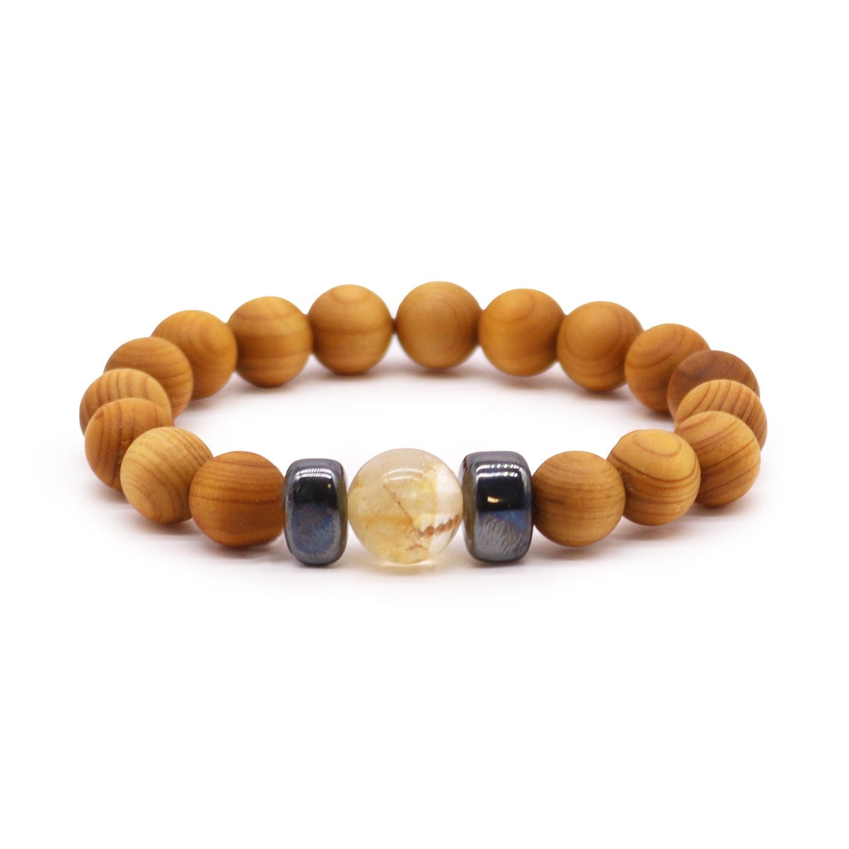 Pulsera de Cedro - Chakra del Plexo Solar - Citrino