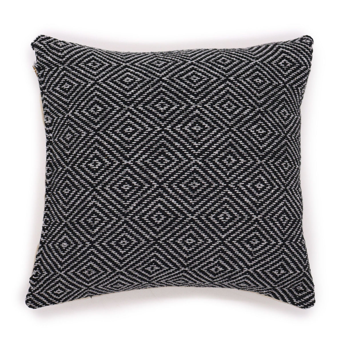 Funda de Cojín Clásica - Laberinto Negro - 40 × 40 cm