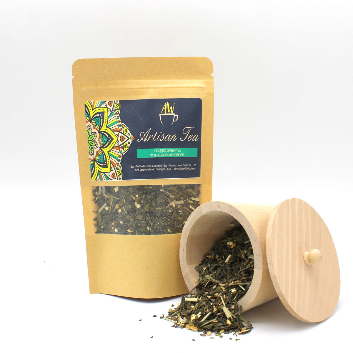 Té Verde Ecológico con Limón y Jengibre 50g – Energía Natural y Digestiva
