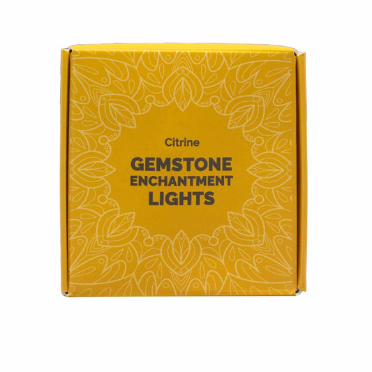 Luces de Encantamiento de Piedras de Citrino Ahumado