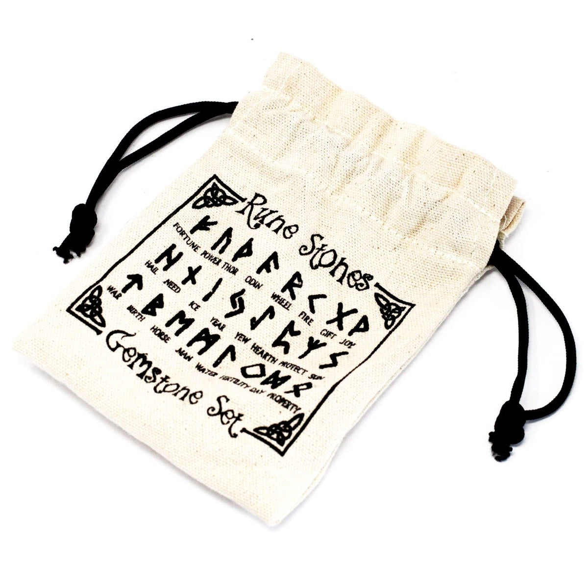 Juego de Runas de Labradorita de la India en Bolsa
