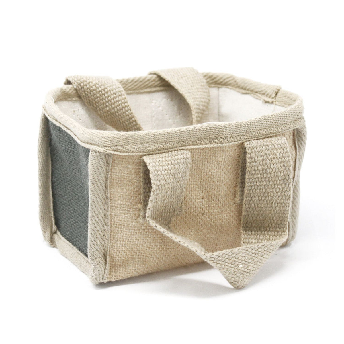 Cesta Pequeña Gris de Yute (16x10x12cm)