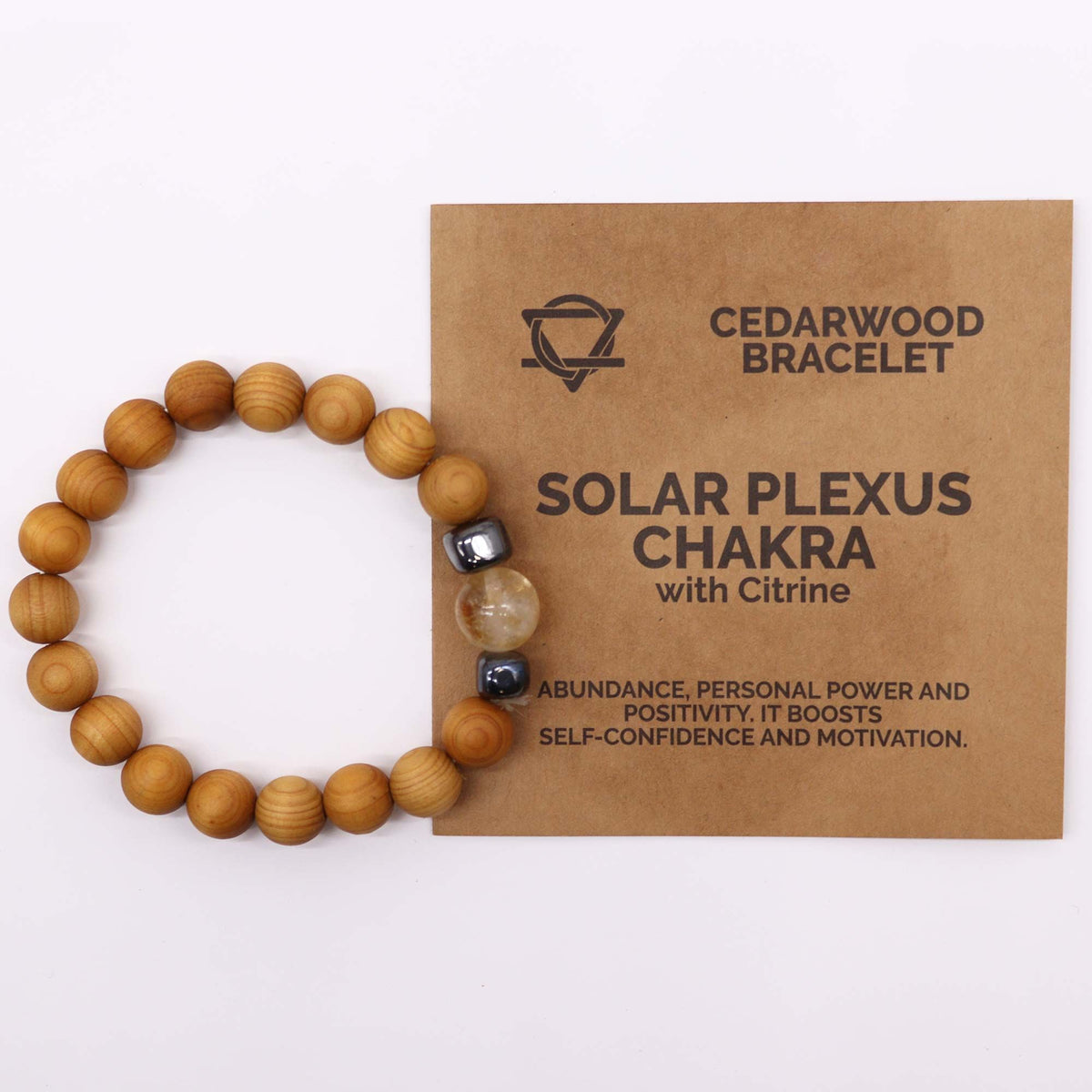 Pulsera de Cedro - Chakra del Plexo Solar - Citrino