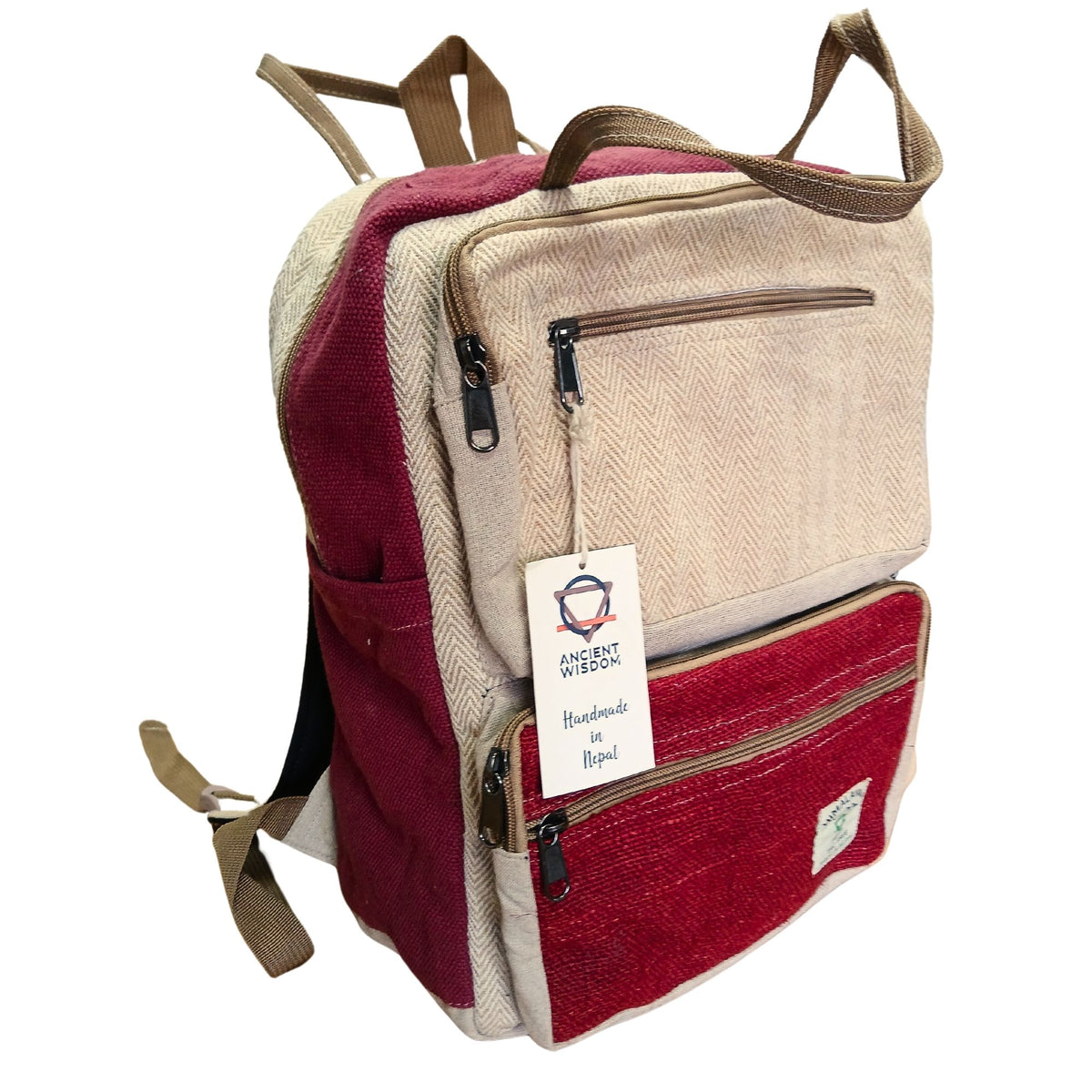 Mochila de Cáñamo - Vino y Crema