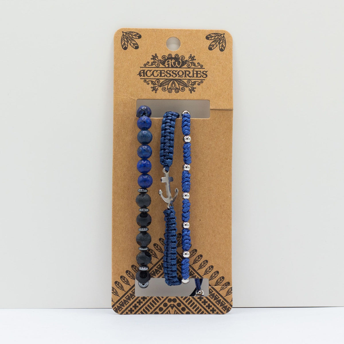 Set de Pulseras para Hombre - Azules