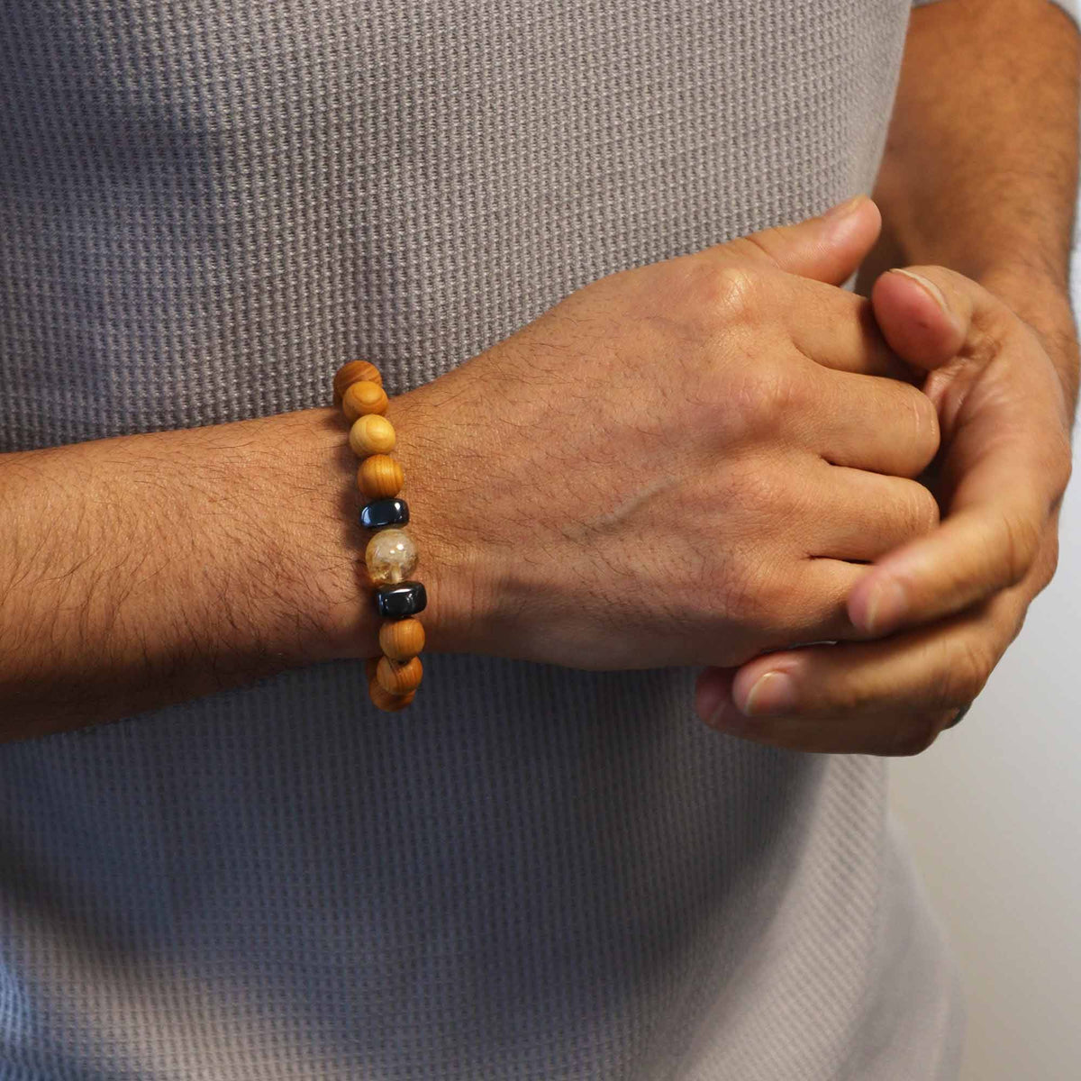 Pulsera de Cedro - Chakra del Plexo Solar - Citrino