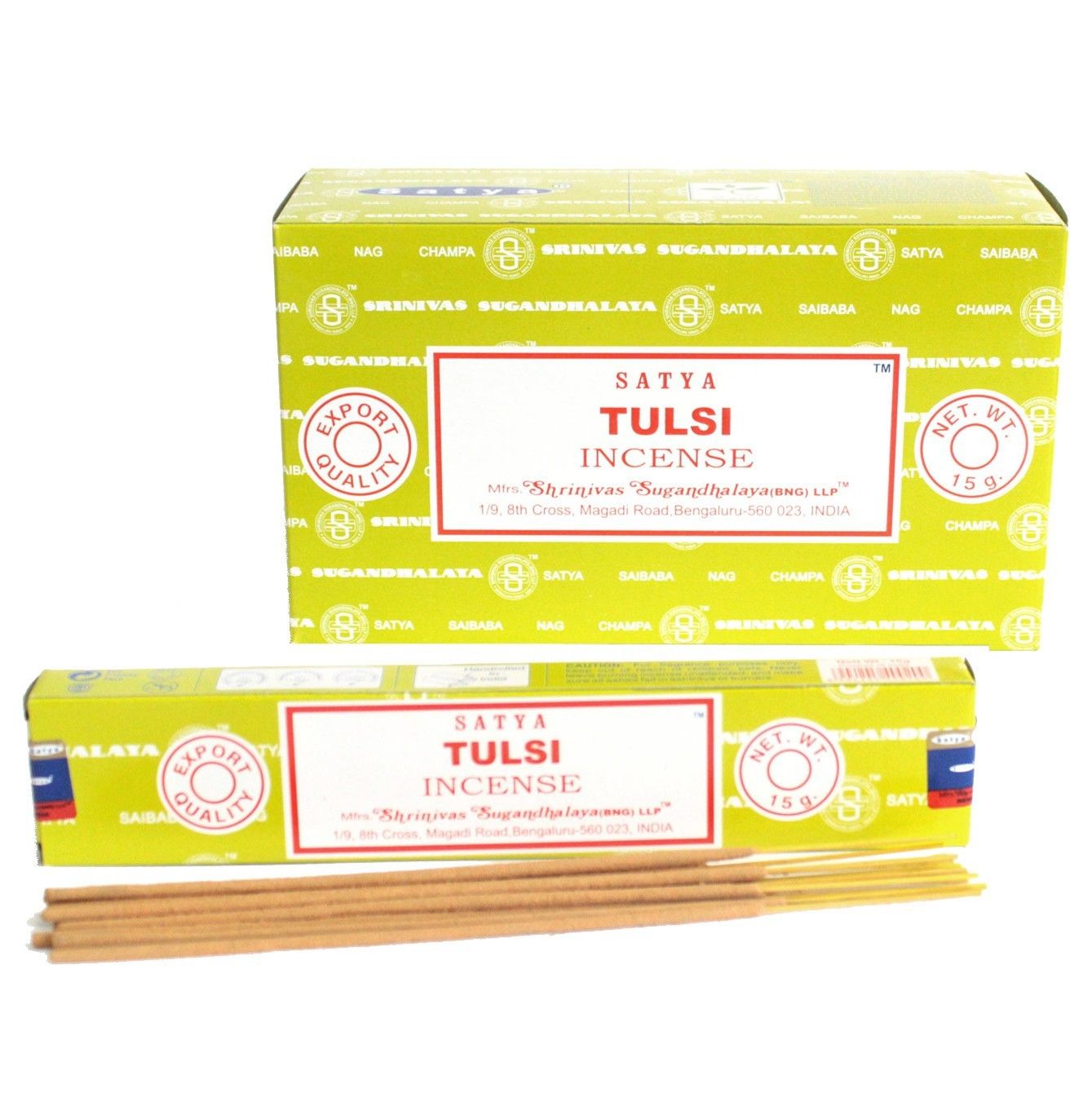 Varillas de Incienso Satya con Fragancia a Tulsi (15gm)