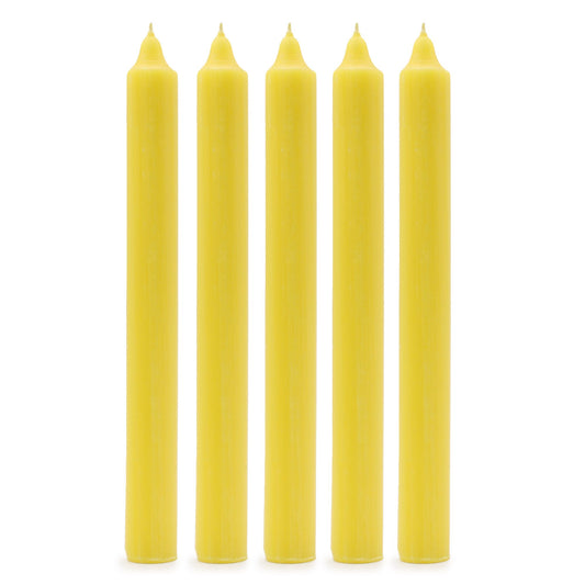 Velas a Granel en Color Limón (Pack de 10 Unids)