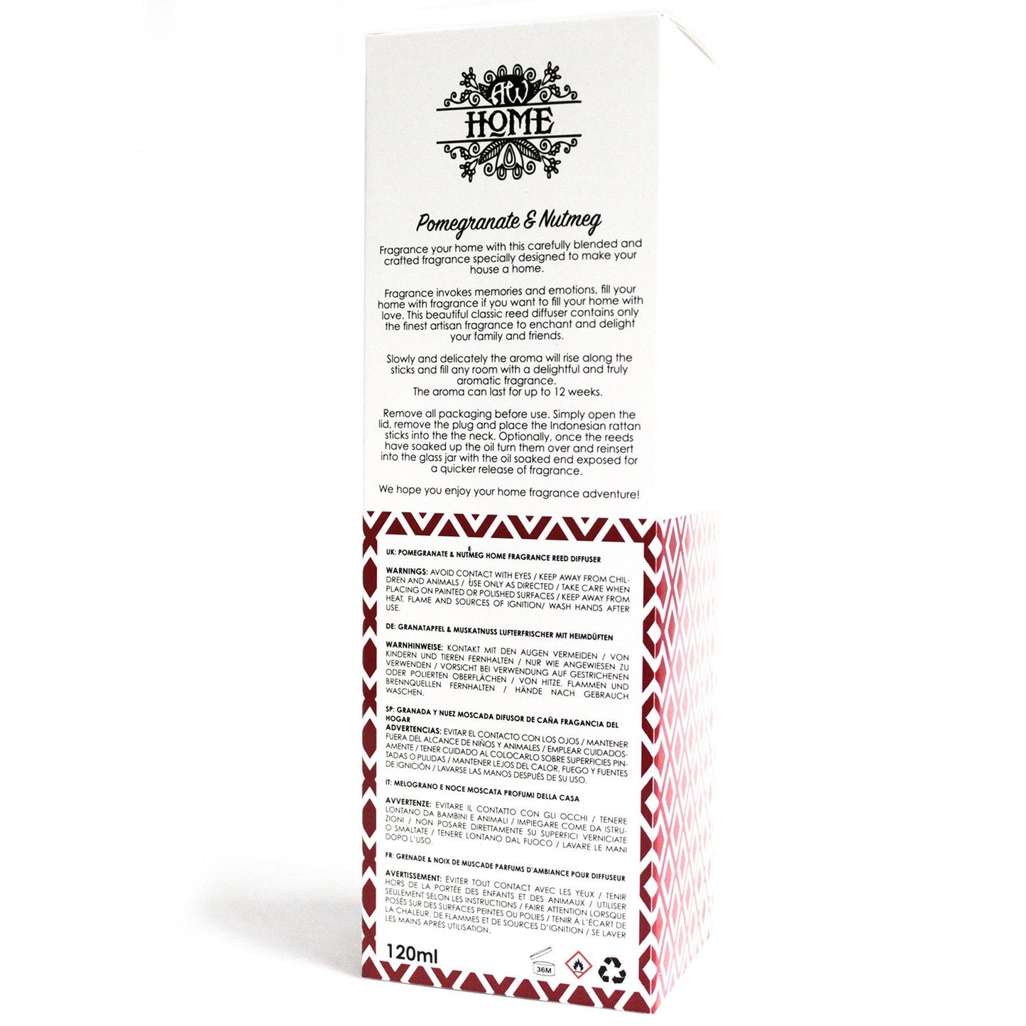 Difusor aromático 120ml - granada y nuez moscada