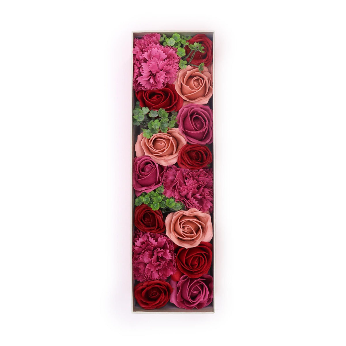 Caja Larga - Rosas Vintage - Flores de Jabón