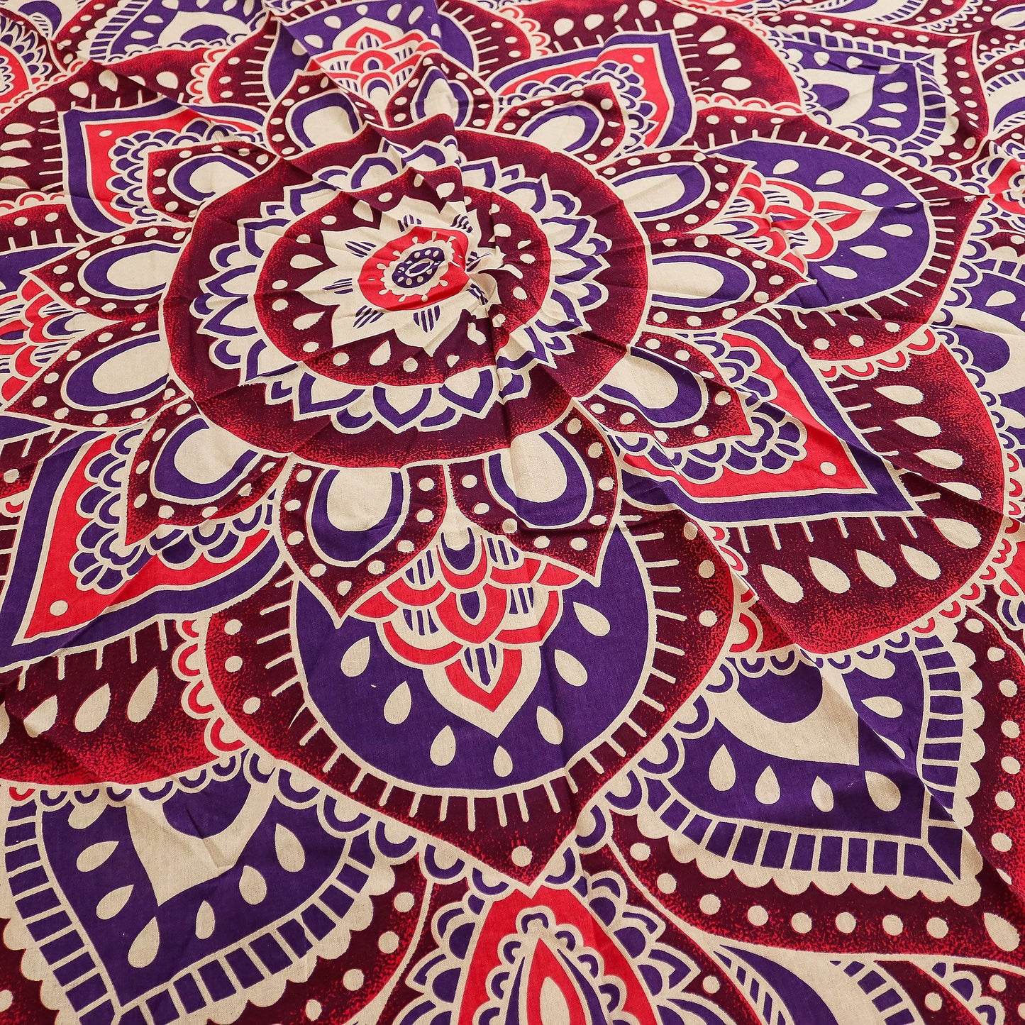 Gran arte Mandala Roundy (180 cm) - Rosa y Morado