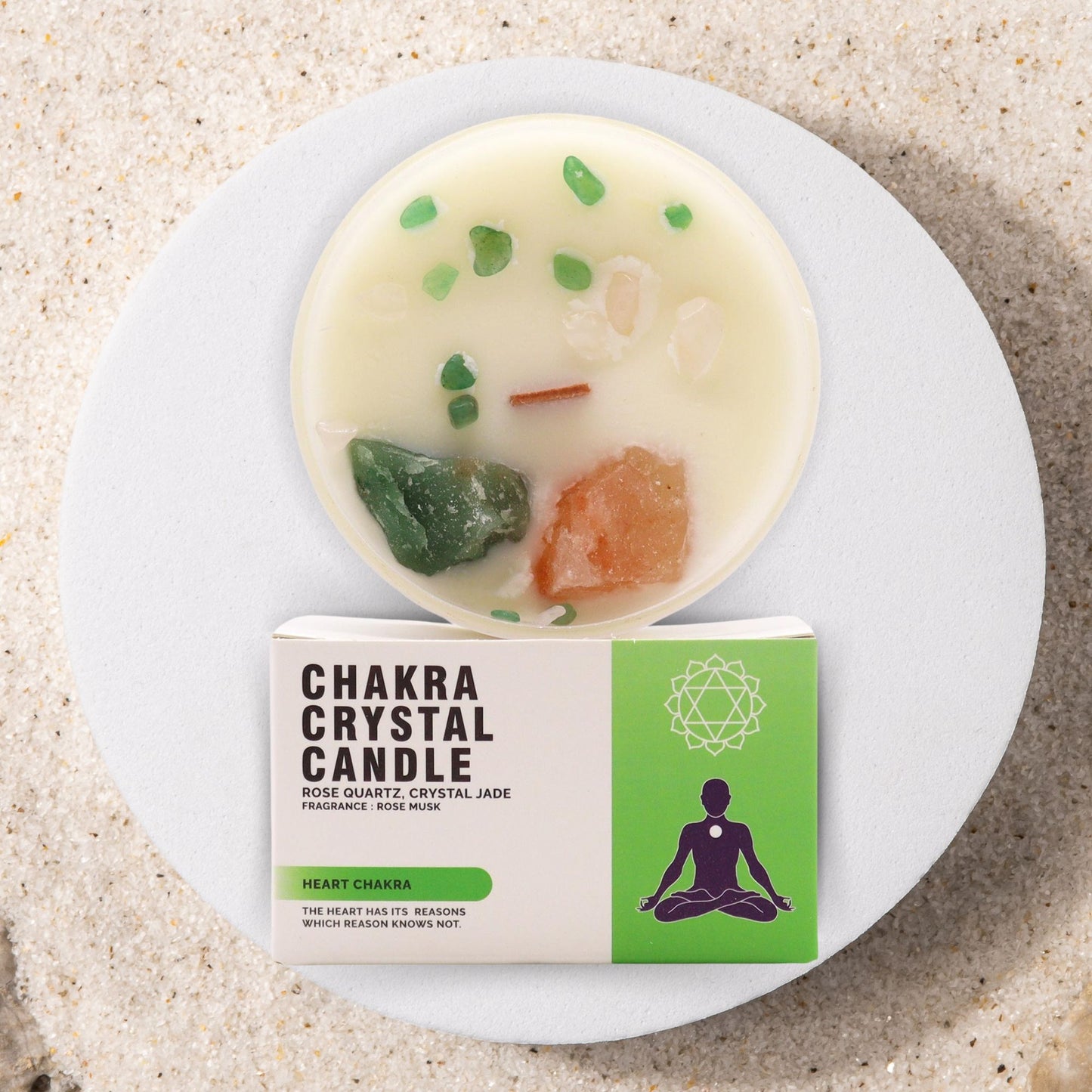 Velas de Cristal de Chakra, Chakra del Corazón