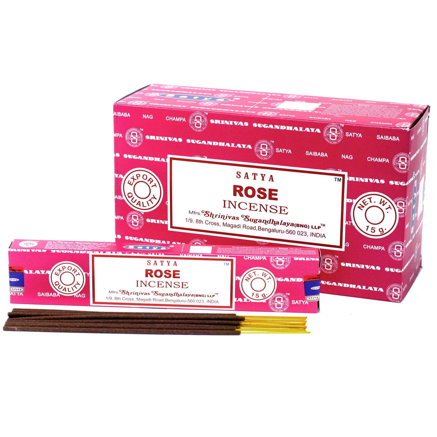 Varillas de Incienso Satya Rosa (15g)