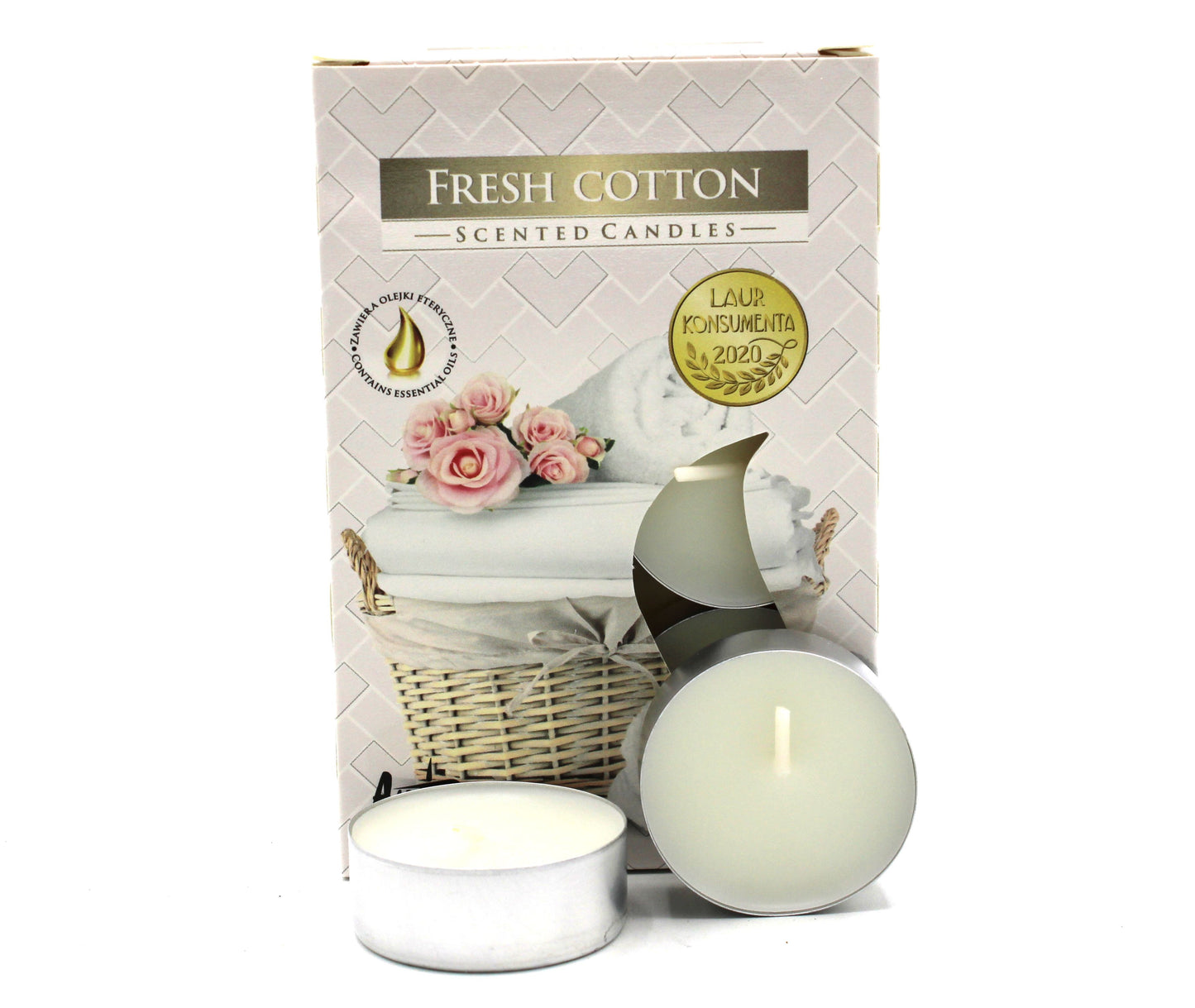 Set de 6 Velas de Té Perfumadas - Algodón fresco