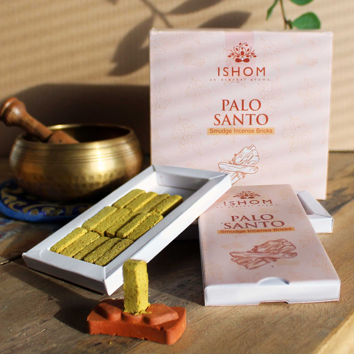 Pack de 15 Ladrillos de Incienso Natural con Quemador – Palo Santo