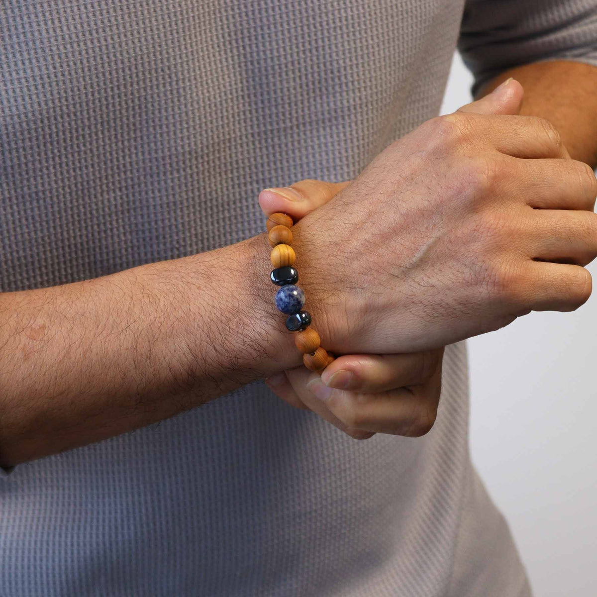 Pulsera de Cedro - Chakra de la Garganta - Sodalita
