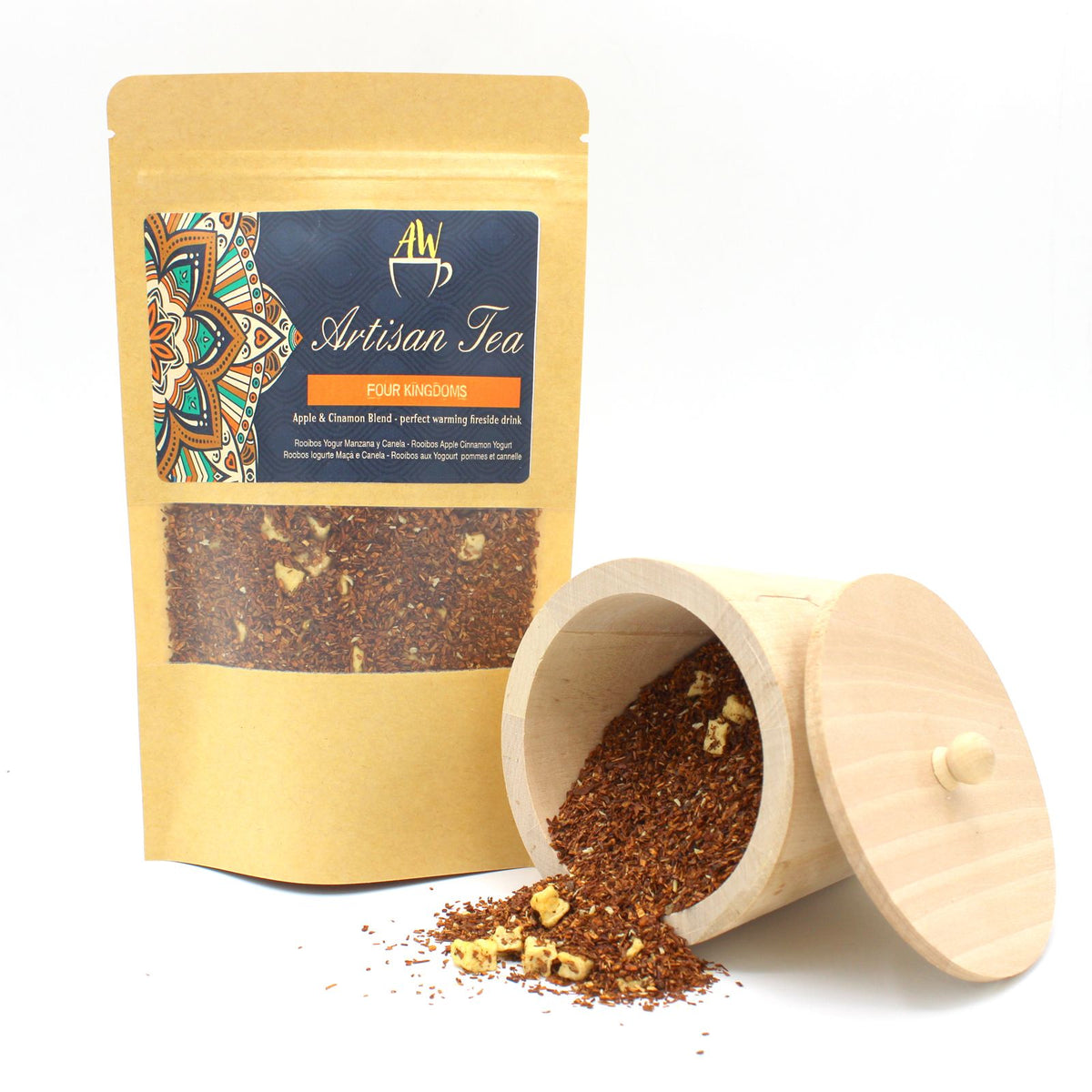 Té Artisan Four Kingdoms de Rooibos, Yogurt, Manzana y Canela (50g)