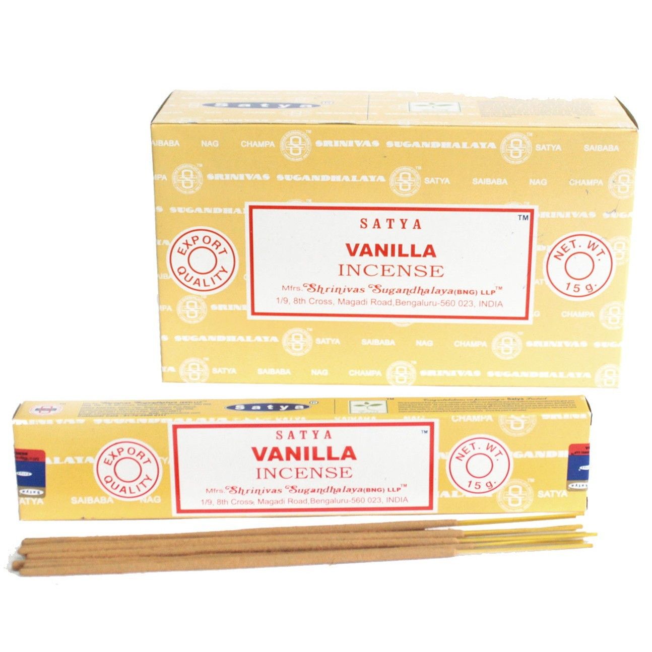 Varillas de Incienso Satya Vanilla (15g)