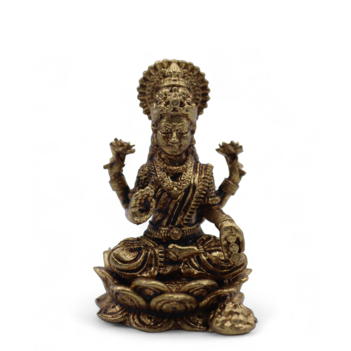 Dioses en miniatura de latón - Laxmi (11 g) - 30 mm