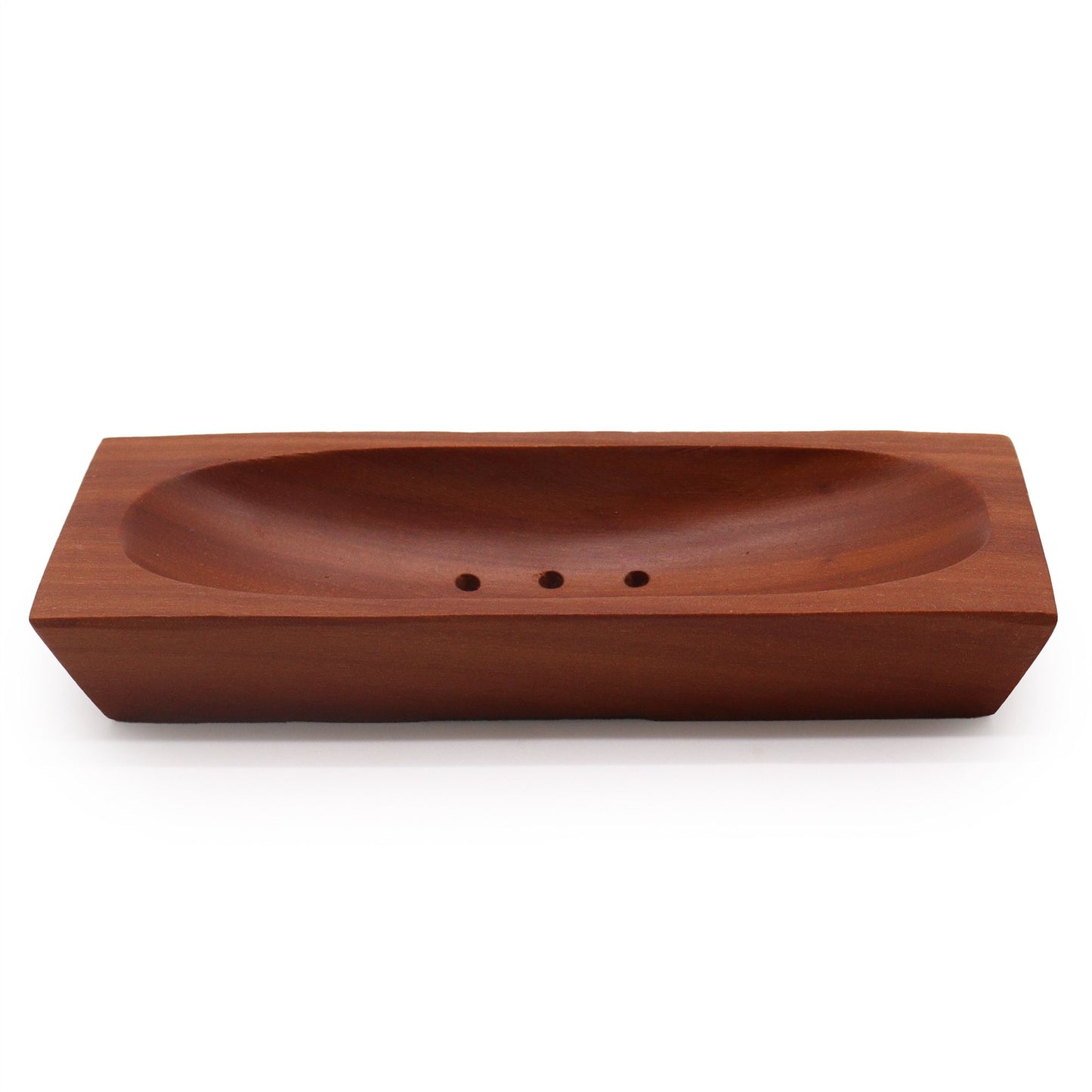 Jabonera clásica de caoba - Rectangular