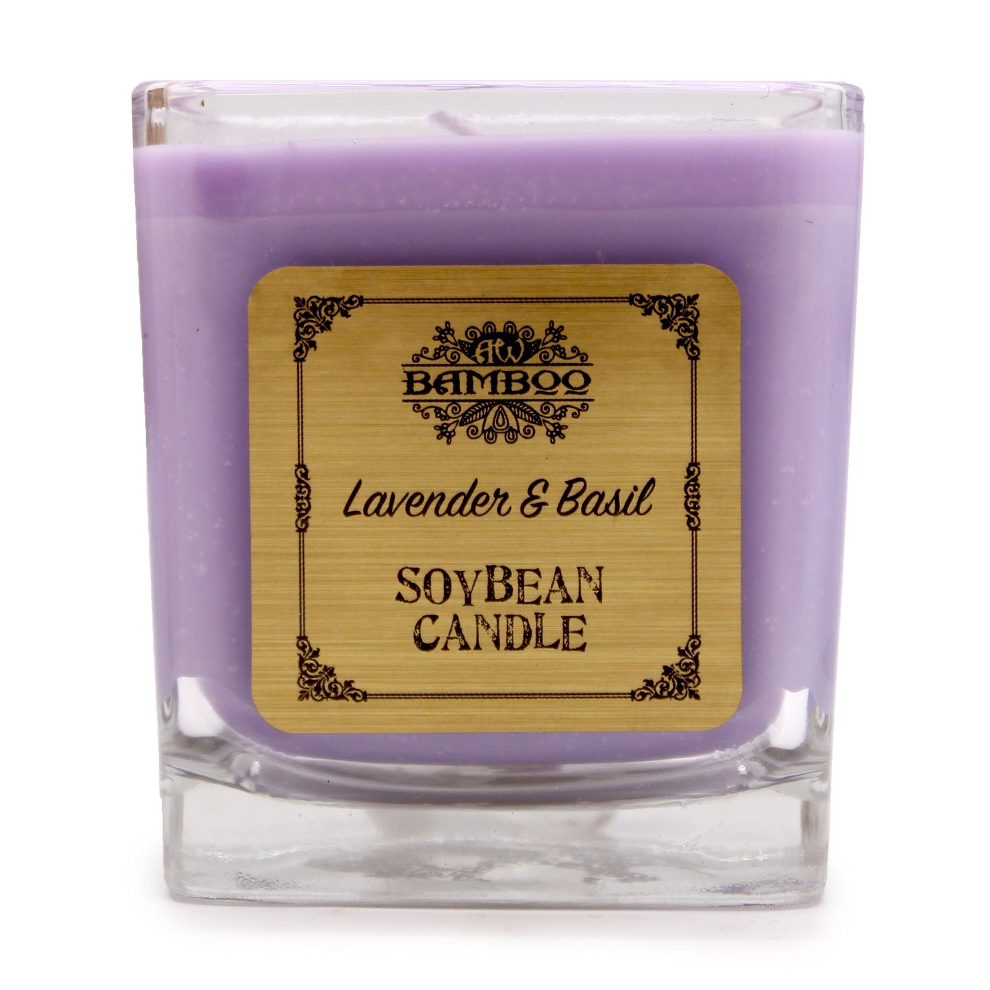 Vela de Cera de Soja con Fragancia a Lavanda y Albahaca