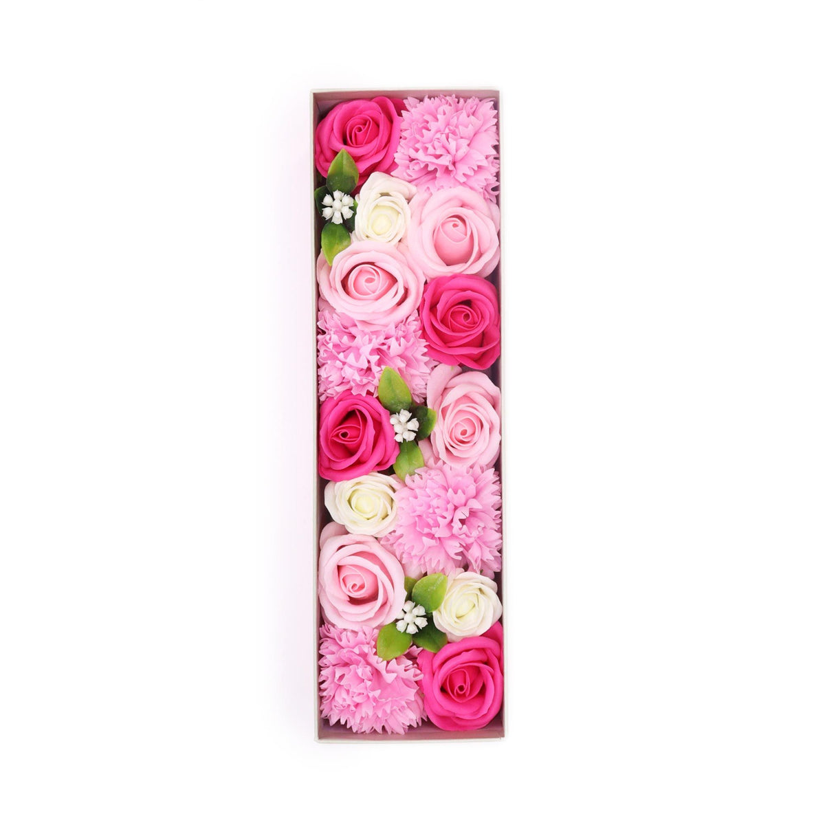 Caja Larga - Baby Blessings - Rosas - Flores de Jabón