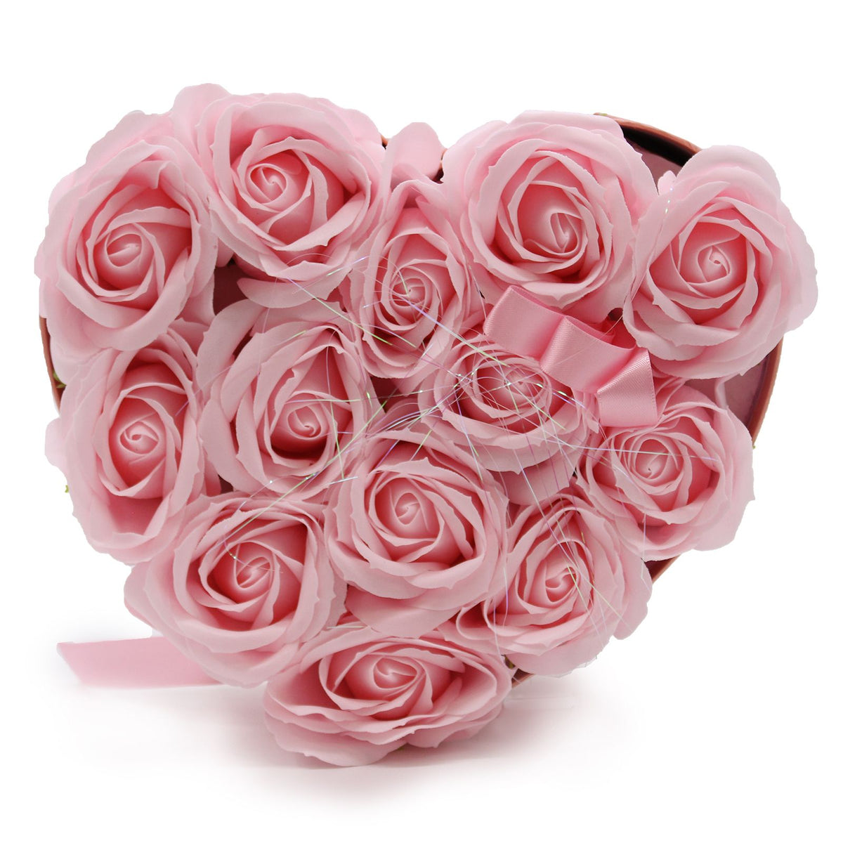Caja de Regalo - Flor de Jabón 13 Rosas Rosas - corazon