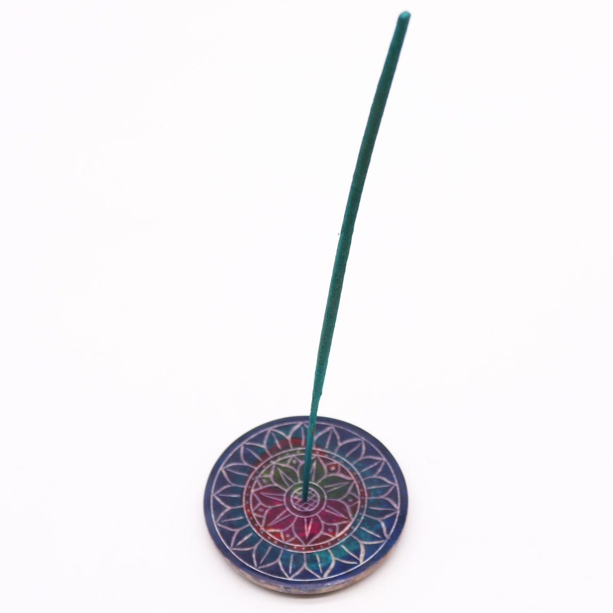 Porta Incienso con Forma de Disco de Esteatita Loto en Loto (8cm)