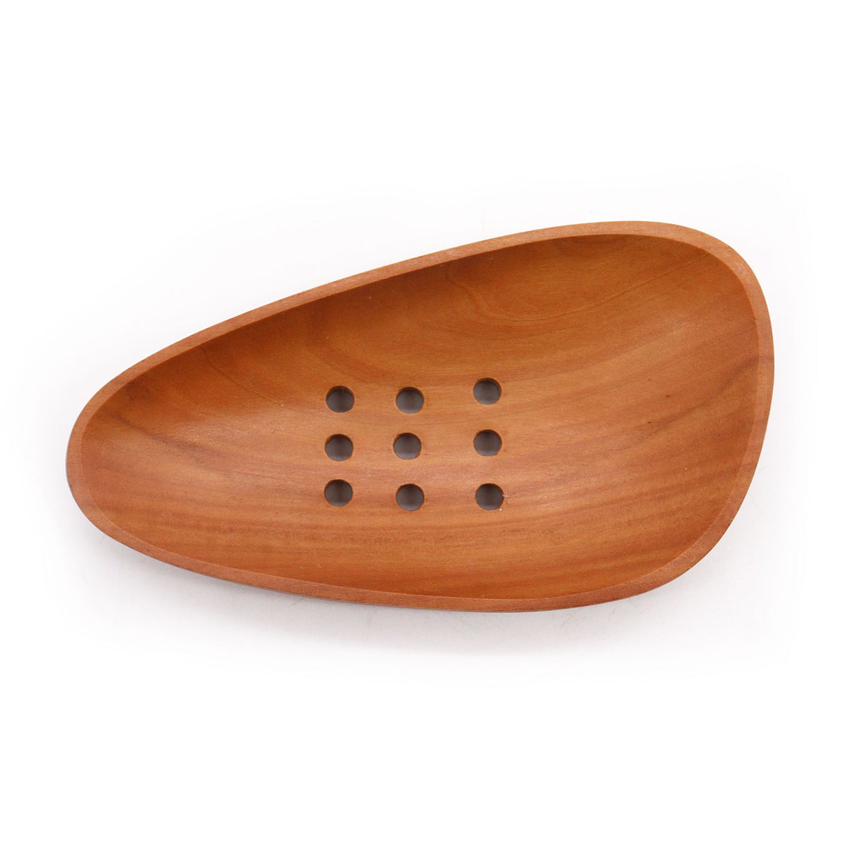 Jabonera de Madera con Forma de Guijarro