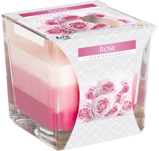 Vela en Tarro de Cristal con Fragancia a Rosas