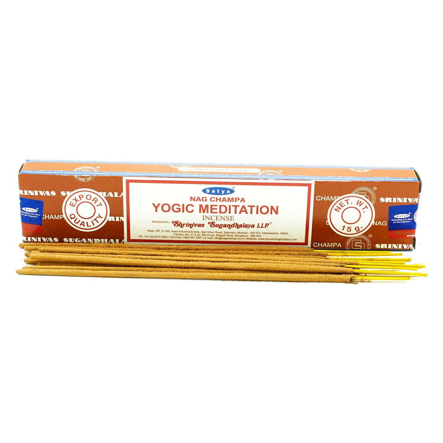 Varillas de Incienso Satya Yogic Meditation (15g)