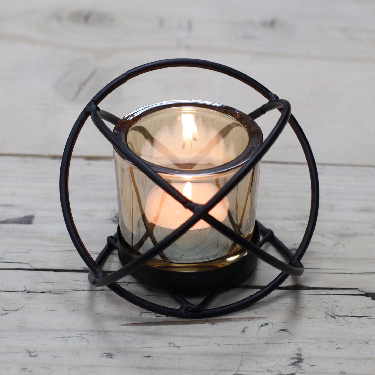 Candelabro de Hierro en forma de Bola para 1 Vela