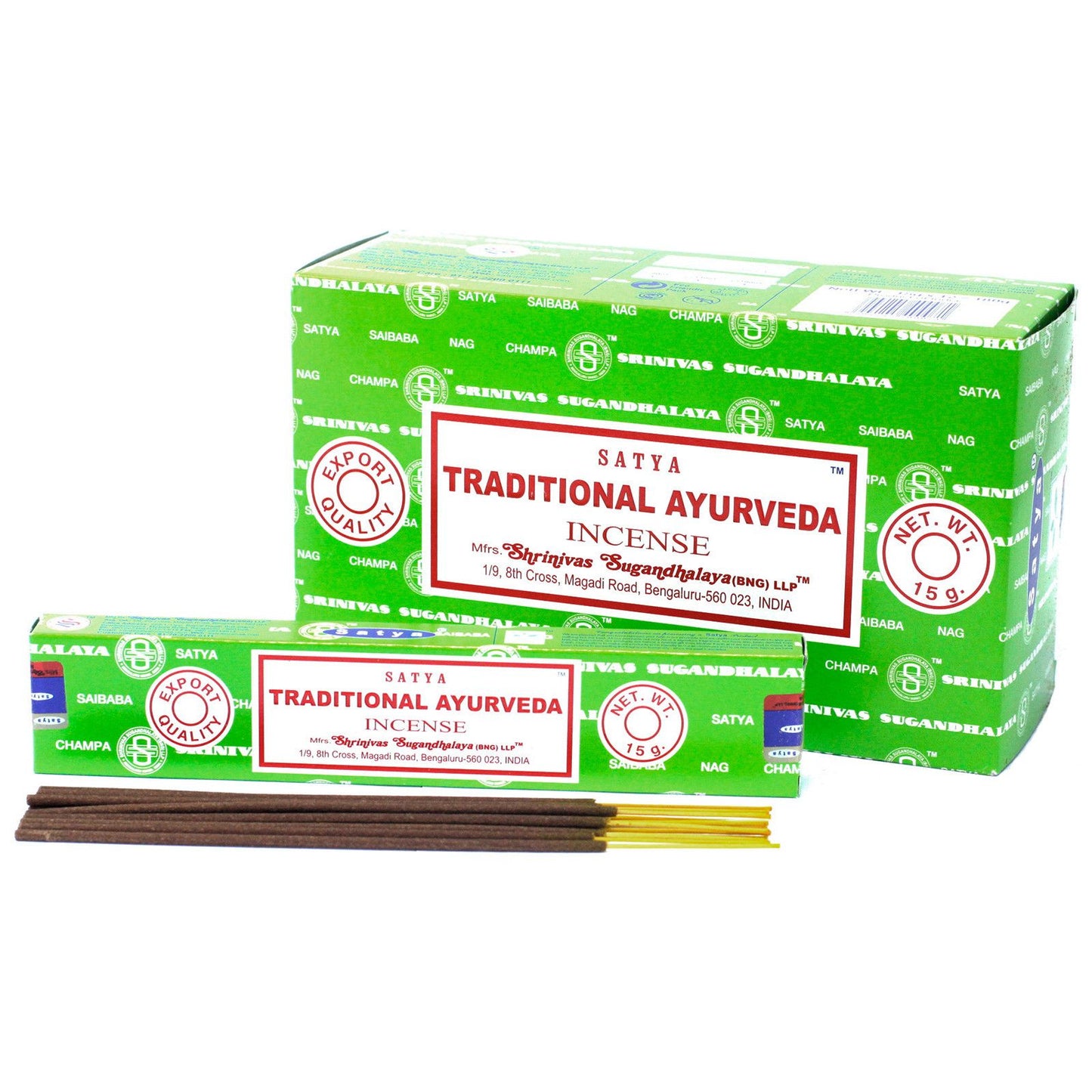 Varillas de Incienso Satya Tradicional Ayurveda (15g)