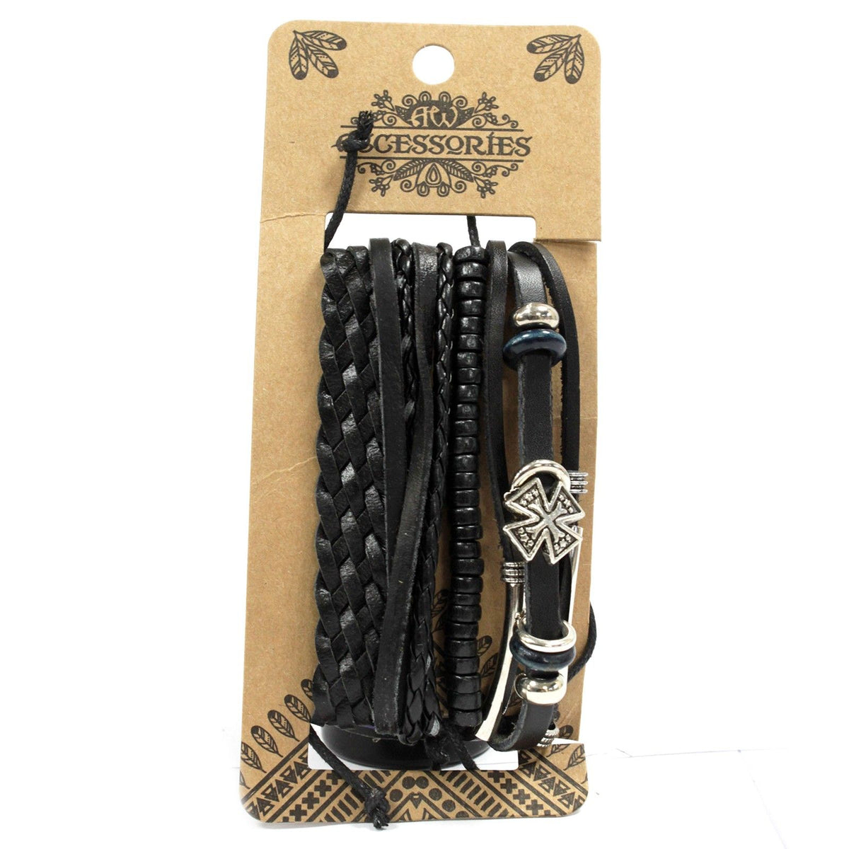 Set de Pulseras de Hombre - Negro (diseño aleatorio)