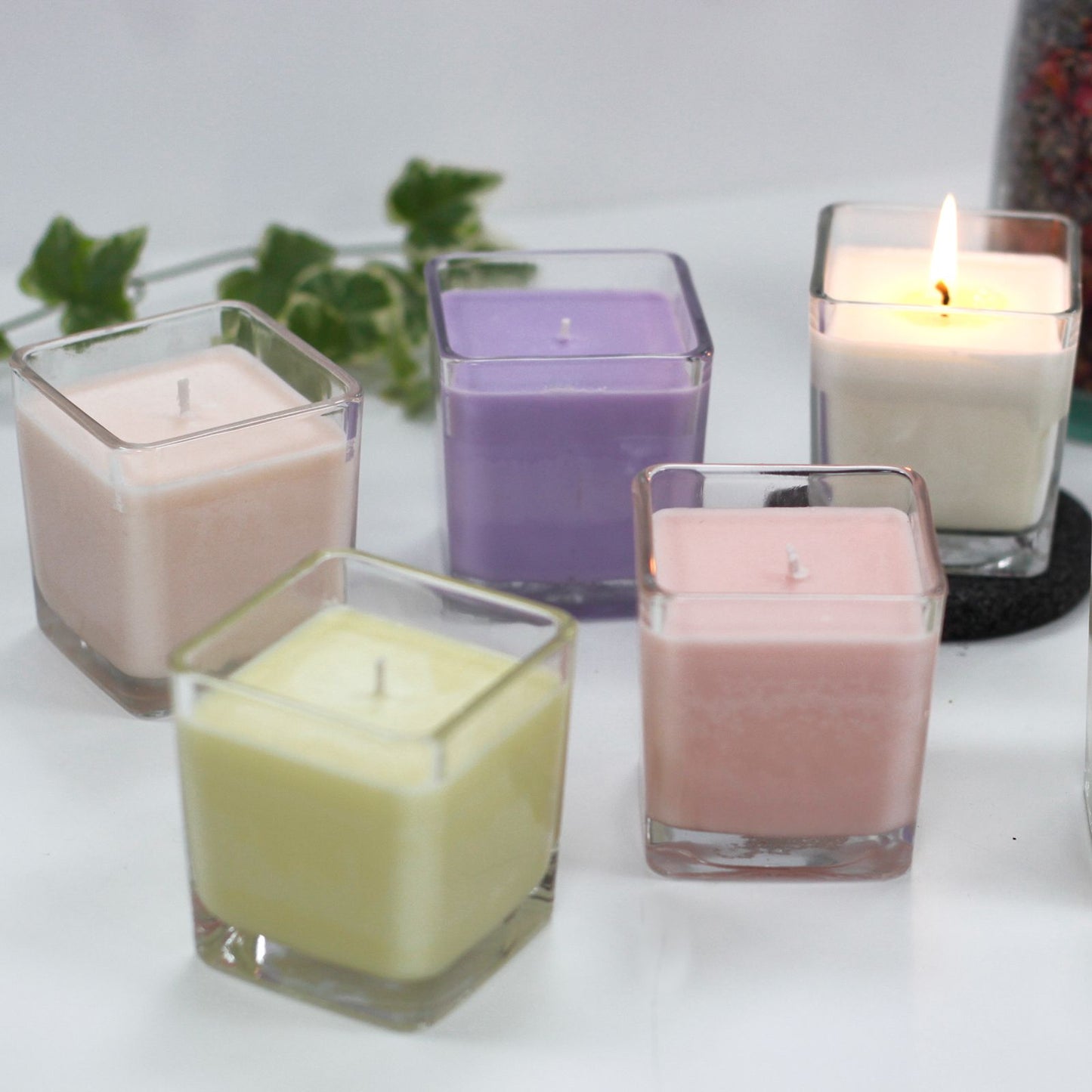 Velas de Soja sin Etiqueta - Home Bakery