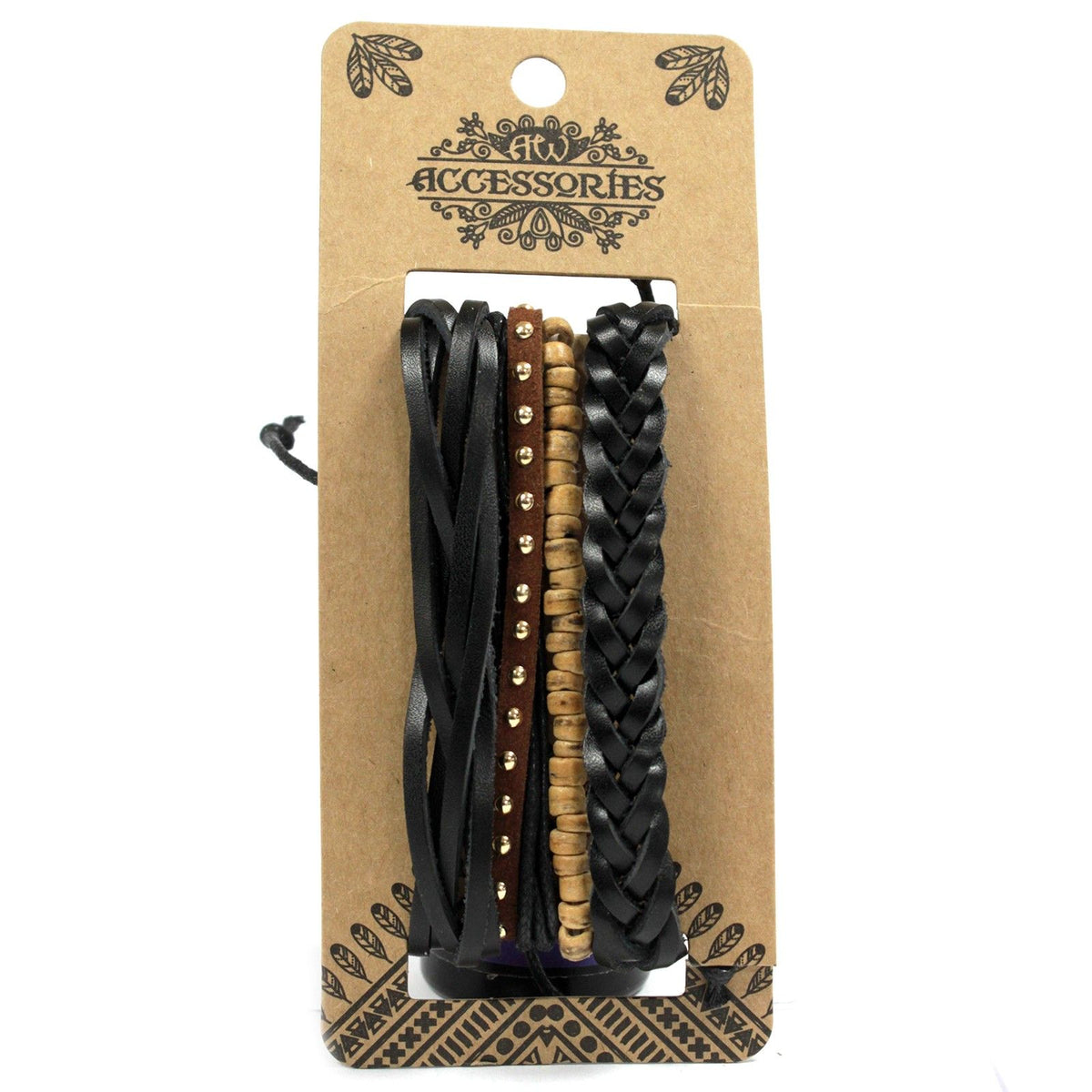 Set de Pulseras de Hombre - Negro (diseño aleatorio)