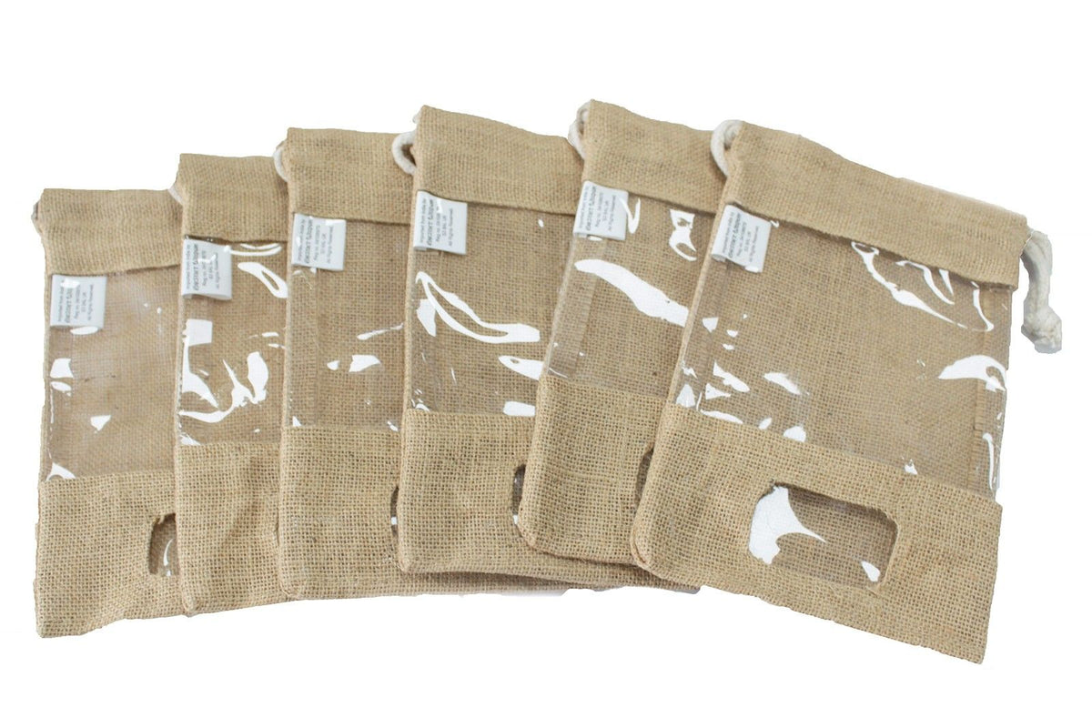Bolsa de Yute con Ventana y Bolsillo - 25 × 16 cm