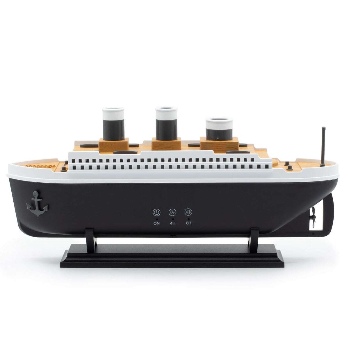 Difusor de aromas con efecto de modelo de barco y LED que cambia de color