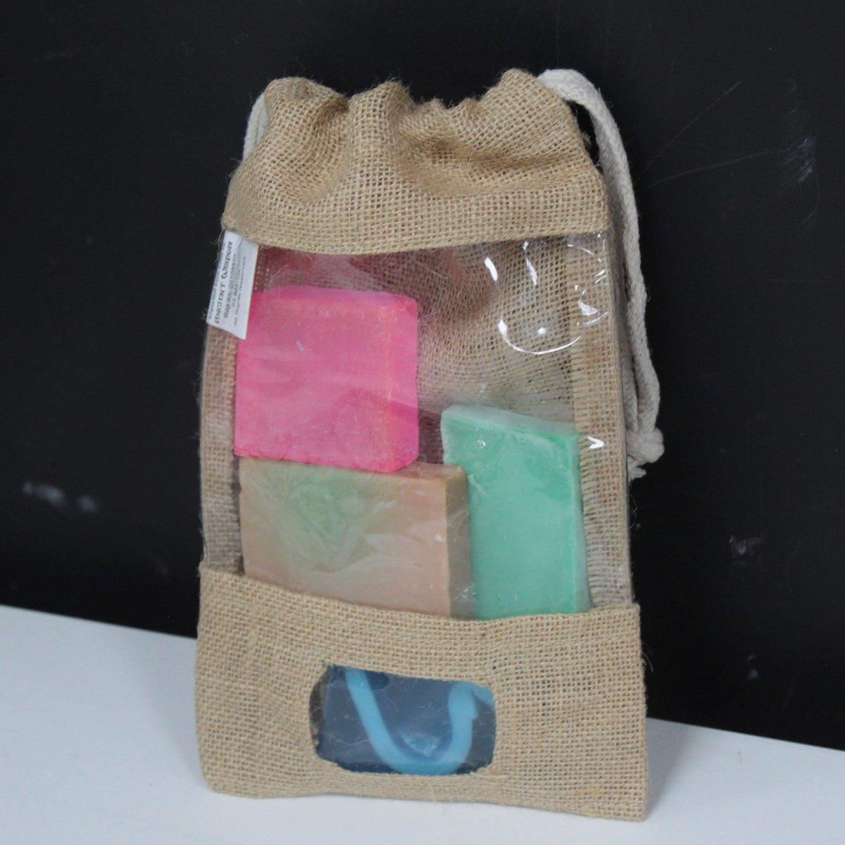 Bolsa de Yute con Ventana y Bolsillo - 25 × 16 cm