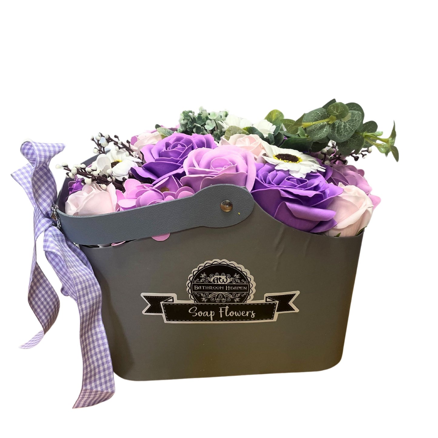 Cesta ramo de flores jabón - Lila