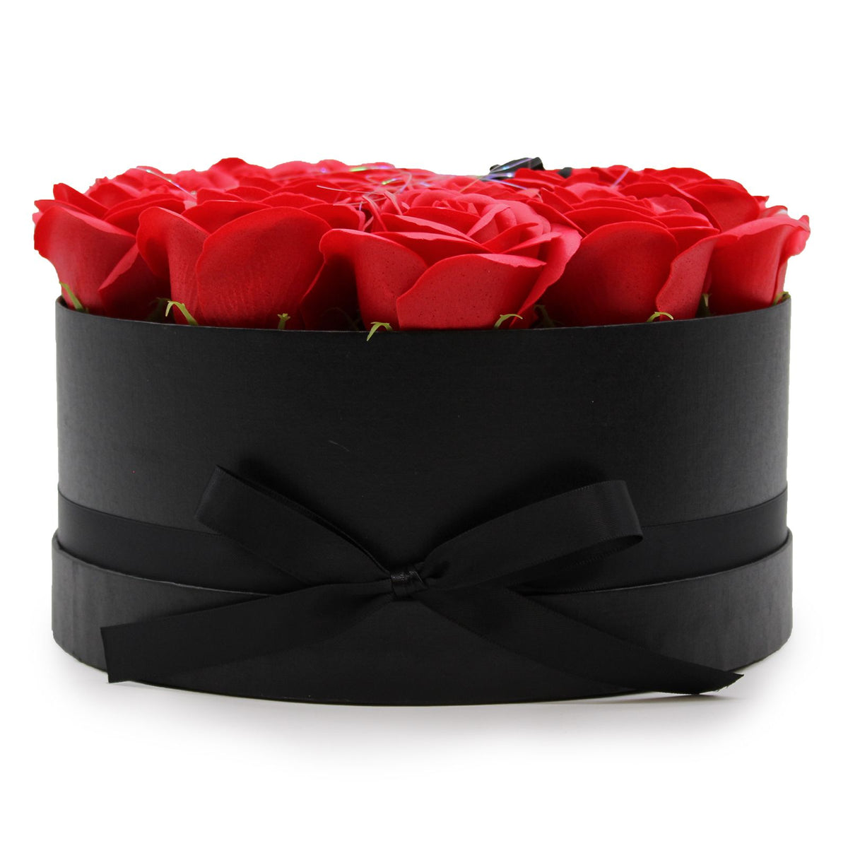 Caja de Regalo Flores de Jabón - 14 Rosas Rojas - Redonda