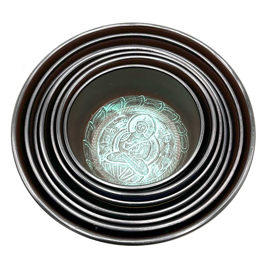 Juego de Siete Cuencos Grandes Tibetanos (19,5-35cm)
