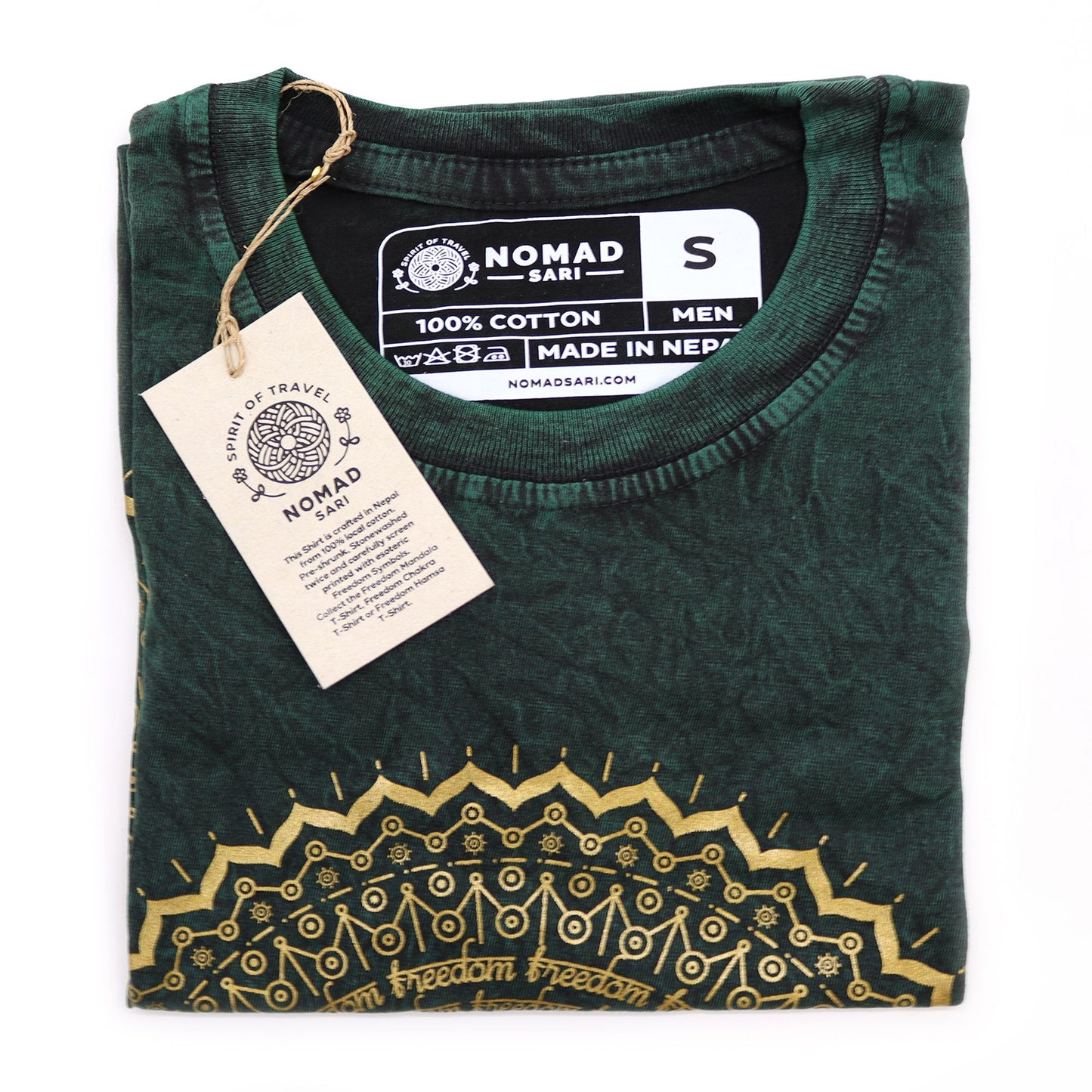 Camiseta Nomad Sari Pequeña - Mandala - Verde