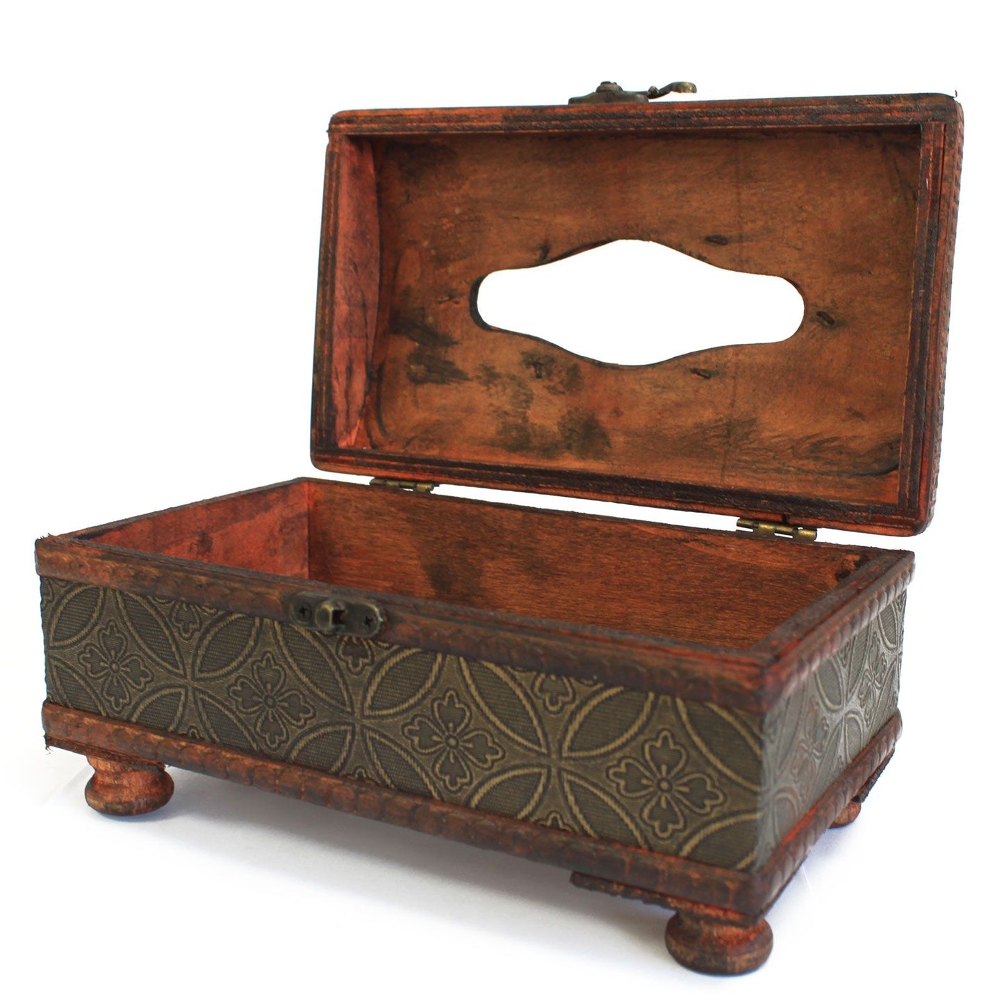 Caja de Pañuelos Classic Glamour de Madera con Patas