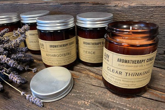 Velas en Cera de Soja para Aromaterapia con Aceite de Lavanda e Hinojo, Afrodisiaco