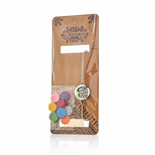 Pulsera de Cadena de Aromaterapia con Árbol de la Vida (20mm)